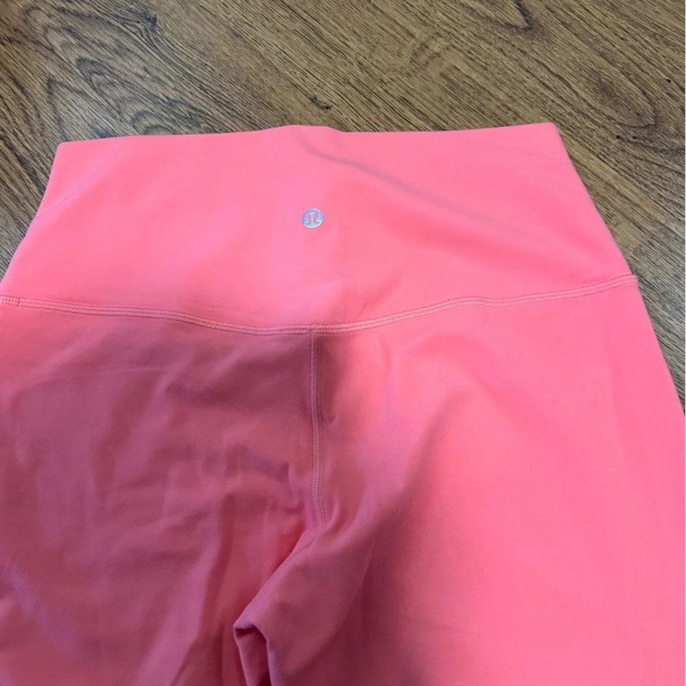 Lululemon coral Pink Leggings size 10 sports run yoga